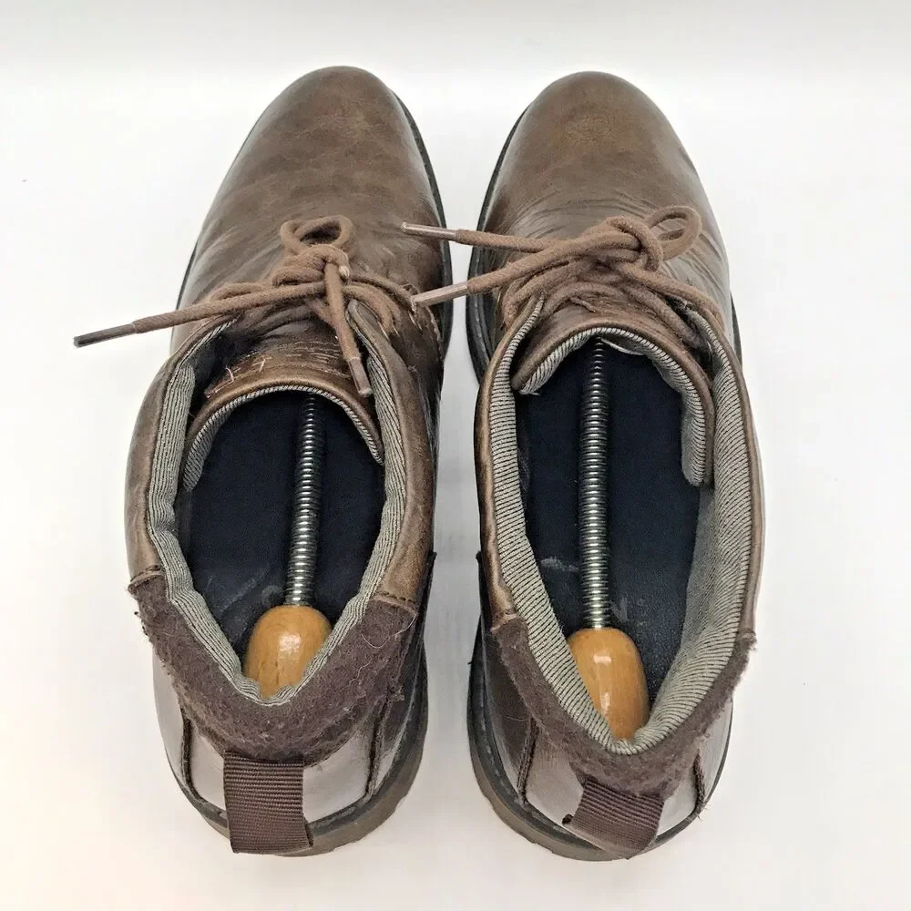 B-52 by Bullboxer Chukka Boots Men’s 11 Brown Leather Lined Lace Up Desert Shoes